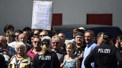 La visita de Merkel al centro de refugiados