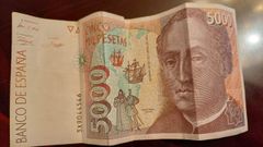 El billete hallado hoy en la zona del mercado de abastos de Carballo