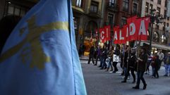 Manifestacin en defensa de la oficialidad de la llingua asturiana.