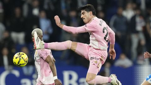 El futbolista del pr�ximo rival liguero del Celta, el Oviedo, Nacho Vidal, en un partido de esta temporada.