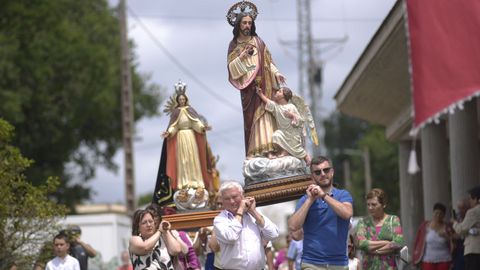 Bendición de coches en las fiestas de Muimenta