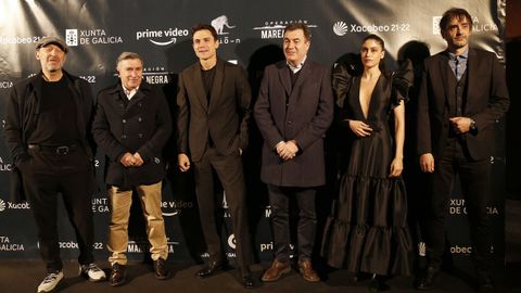 presentacion serie Operación marea negra, con fotocol, estará conselleiro de cultura e actores, entre eles, álex gonzález, PREESTRENO SERIE DE AMAZOM PRIME