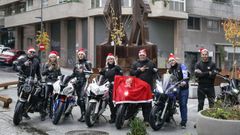 Algunos de los moteros que organizan y participar�n en la papanoelada de este s�bado