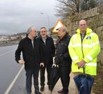 Canda y Tour�s, ayer en la visita a las obras. 