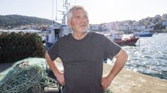 Gervasio Romero, patrn del Tamara, este viernes por la tarde en el puerto de Fisterra