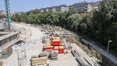 Imagen de archivo de obras en el barrio de O Polvor�n.