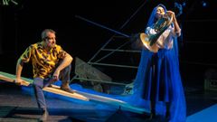 Detalle da montaxe da compa��a Ibuprofeno Teatro �Reconversi�n�.