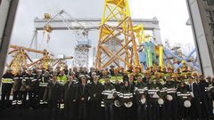 As� son los gigantes que sustentan los aerogeneradores en el mar