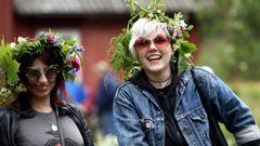 Finlandesas, durante una celebraci�n en Helsinki