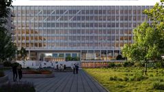 Recreaci�n gr�fica del proyecto elegido por la Xunta para su nueva sede en el barrio de As Lagoas.