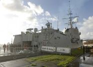 La fragata ��lvaro de Baz�n� parti� de la base de A Gra�a el pasado 12 de enero. 