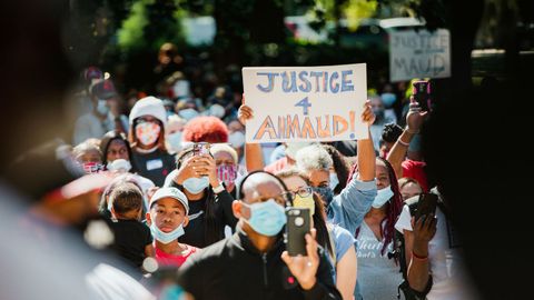 Protesta de activistas proderechos de la poblaci�n  negran en Brunswick