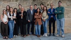 El equipo de la empresa gallega Servitalent, con Alberto Fernndez en el centro