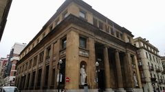 La sede del Banco de Espa�a en Gij�n, actualmente biblioteca p�blica Jovellanos