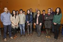 Laura Mari�o (tercera por la derecha) lidera la lista. 