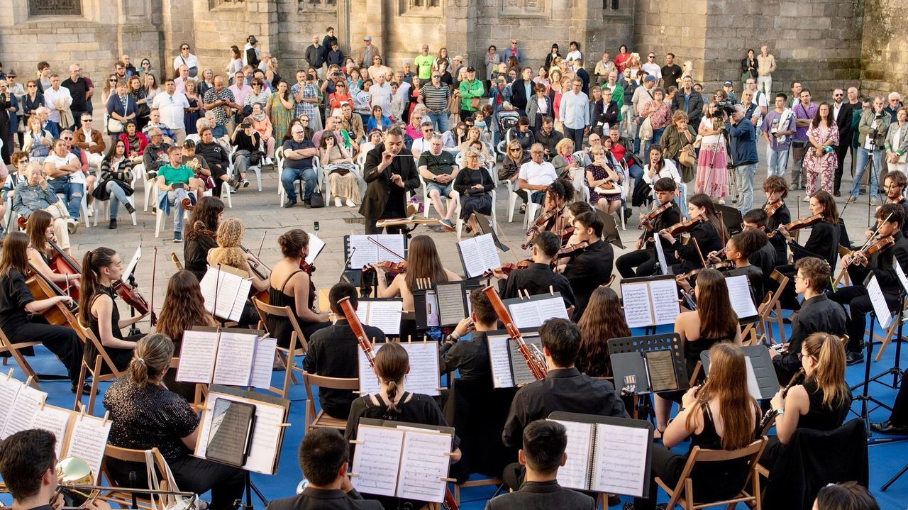Jóvenes de toda España se citan en Lugo para formarse en música de orquesta: «No ven la hora de poder ponerse a tocar»