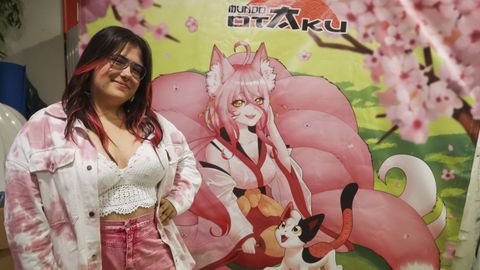 Nerea Couto, diseadora grfica e ilustradora, en el fotocol que cre para Mundo Otaku. 