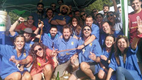 Luarca, Vald�s.Un grupo de amigos celebra San Timoteo