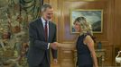 El rey Felipe VI recibe a la l�der de Sumar y vicepresidenta del Gobierno en funciones, Yolanda D�az, en la segunda ronda de contactos para la investidura.