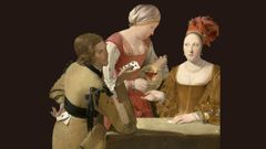 Detalle del lienzo de Georges de La Tour �El tramposo del as de tr�boles� (1630-1634) que ilustra la portada del libro.