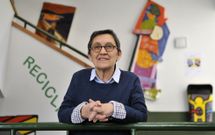 Vizoso nunha das s�as �ltimas xornadas de traballo no instituto do municipio. 