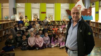 Victorino Palacios se despidi&oacute; ayer de su trabajo como orientador en el colegio Salustiano Rey Eiras de A Pobra