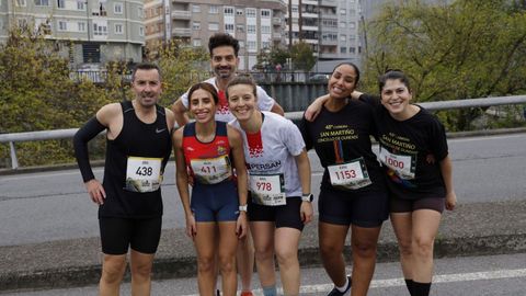 Los corredores antes de la salida de la carrera San Marti�o.