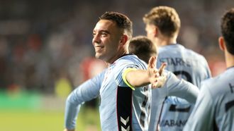 Iago Aspas marc� tres goles en Europa League con el Celta esta temporada.