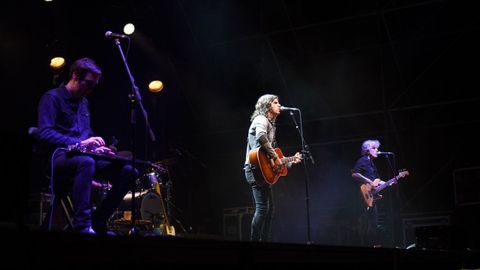 Rulo y la contrabanda, durante su actuacin en el parque de Santa Margarita en el 2021 dentro del Festival Noroeste