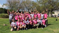 Equipo del R�as Baixas en el Campeonato de Espa�a de barco drag�n.