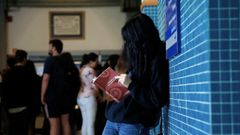 Imaxe de arquivo dunha estudante universitaria.