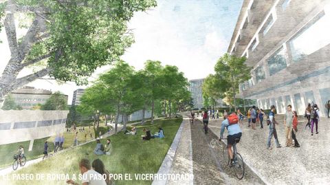 Planos para el viejo HUCA.Simulaci�n del Paseo de Ronda