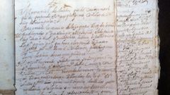 Un documento de 1740 sobre la parroquia de Proendos, uno de los materiales difundidos en la web de la asociacin