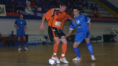 Chao, durante un derbi contra el Burela en la Divisin de Plata en el 2005, cuando tena 17 aos.
