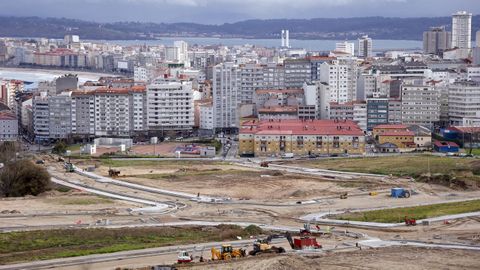 Trabajos de urbanizaci�n en Visma