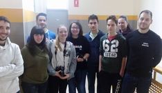 Parte del equipo del Clube da Lingua y de Canto Ghalp�n que participaron en el proyecto audiovisual.