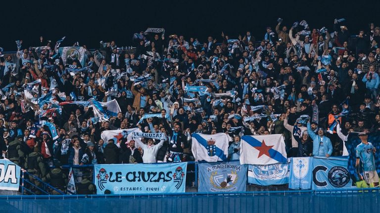 Aficionados del Celta, en el partido frente al Dinamo de Zagreb de la Fase Liga de la Europa League.
