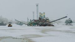 Areneras de Sandi�s, cubiertas de nieve