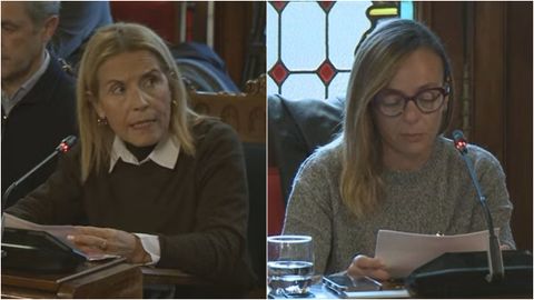 Mar Celem�n,�secretaria de Pol�tica Sindical de UGT Asturias, y�Ana Mar�a Rodr�guez,�responsable de Pol�tica Institucional de CCOO de Asturias.