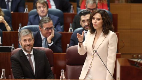 La presidenta madrile&ntilde;a, Isabel D&iacute;az Ayuso, esta semana en la Asamblea de Madrid.
