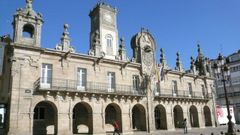 Casa Consistorial de Lugo coa torre do reloxo, que cumpre 150 anos