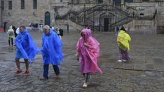 Imagen de mal tiempo estos d�as en el Obradoiro