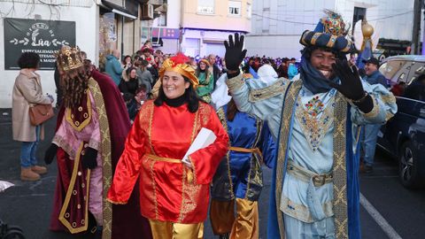 Cabalgata de Reyes Magos en Ribeira.