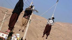 Ejecuci�n en Ir�n de varios ladrones, en una fotograf�a de archivo.