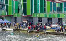 El club Verducido Pontill�n comparte el embalse con palistas de �lite y clubes de la comarca. 