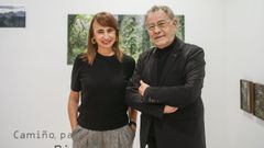 Rita Ibarretxe y Roberto Verino, en la sala de exposiciones que el dise�ador tiene en la tienda de la calle Santo Domingo