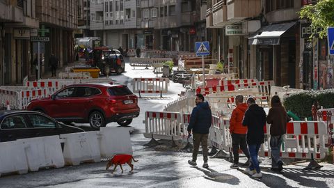 Obras en la avenida de Portugal.