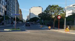 Obras en la calle Nosa Se�ora da Sa�nza.