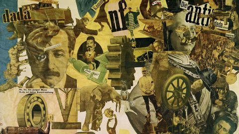 Detalle del collage �Corte con el cuchillo de cocina dad� (1919), obra de Hannah H�ch, que ilustra la edici�n de Turner del libro de Weitz