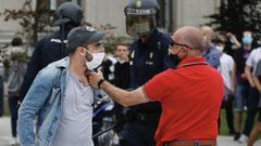 Incidentes en el mitin de Abascal en A Coru�a